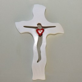 Svadobný krížik biely - 20x13 cm A23