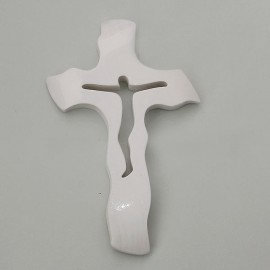 Svadobný krížik 21 x13cm biely A26