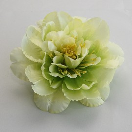 Saténový látkový kvet - svetlo zelený